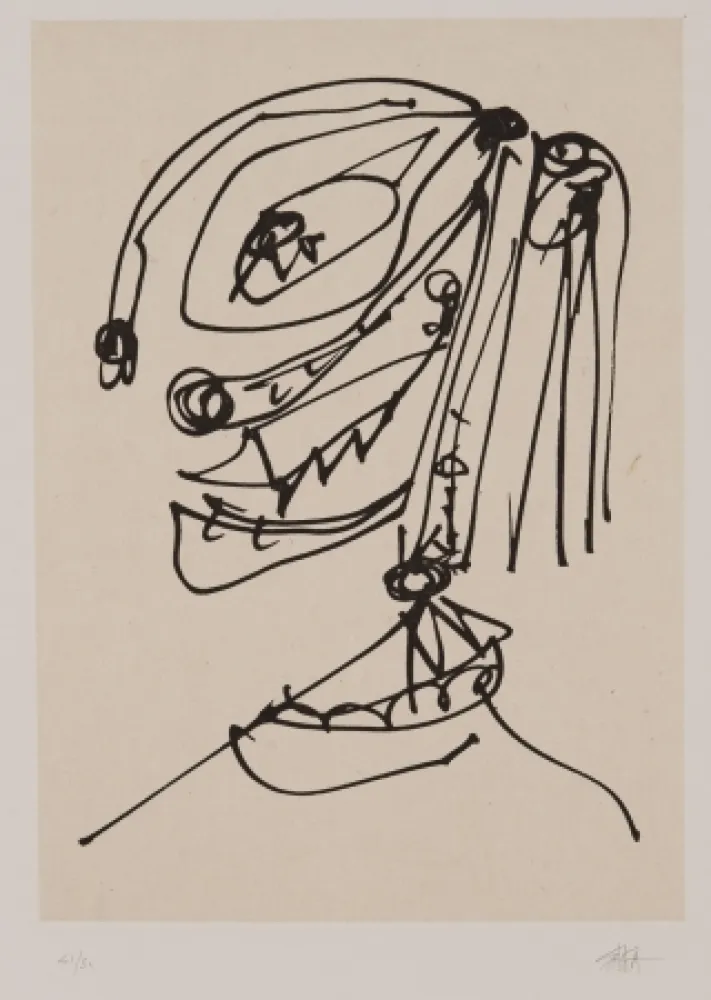 蚀刻飞尘法 Saura - Frauen portrait mit Hut 4