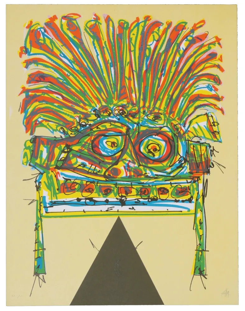 石版画 Saura - India