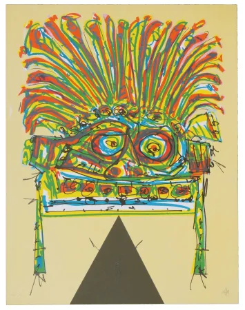 石版画 Saura - India