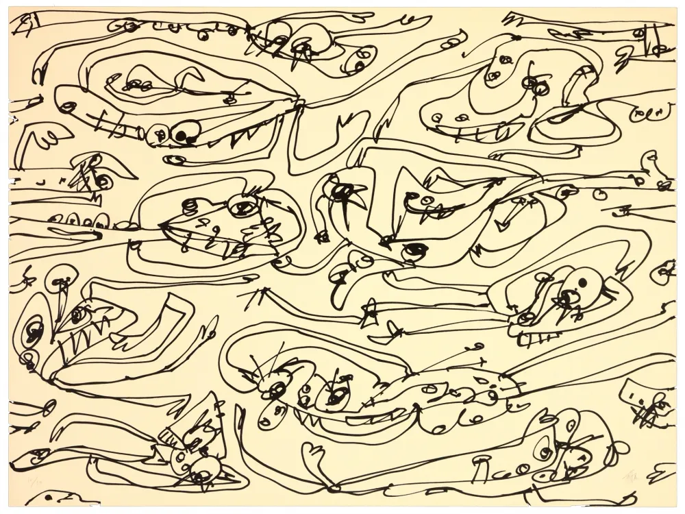 石版画 Saura - La paresse