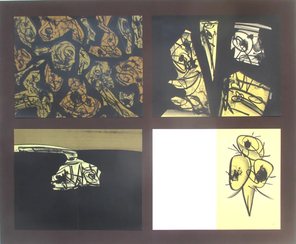 石版画 Saura - L'enfer et les fleurs