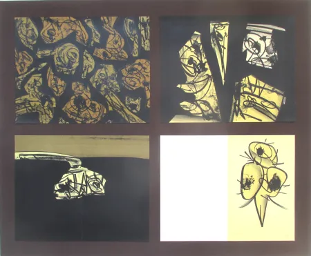 石版画 Saura - L'enfer et les fleurs