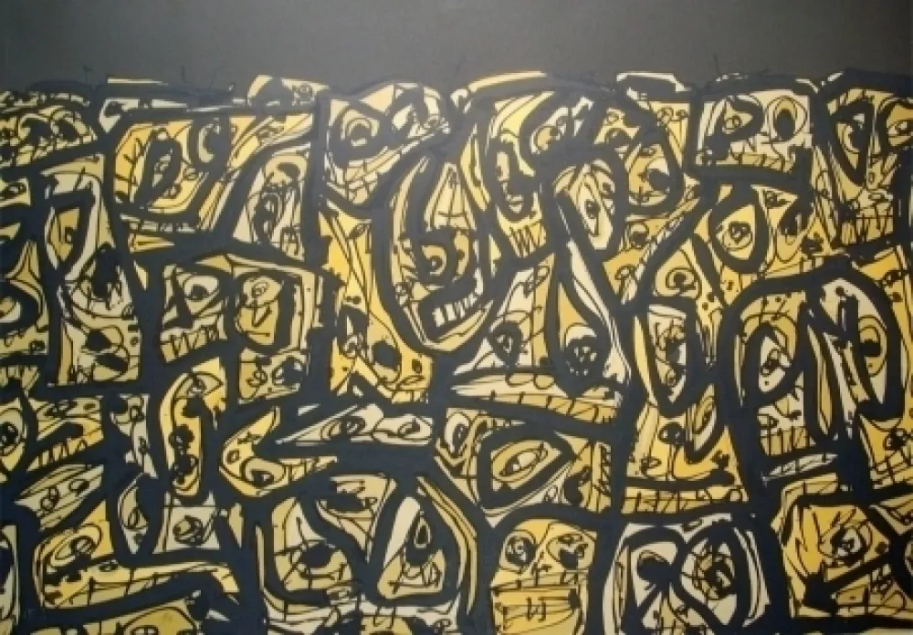 石版画 Saura - Les Gens