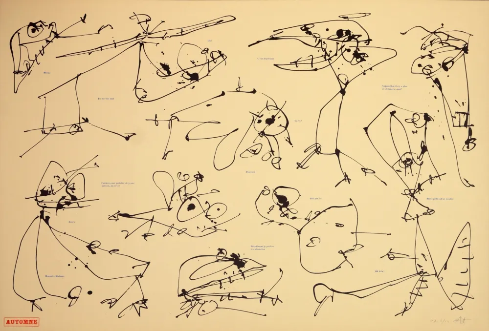 石版画 Saura - Les quatre saisons, Automne