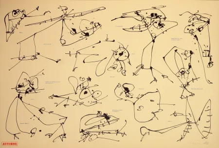 石版画 Saura - Les quatre saisons, Automne