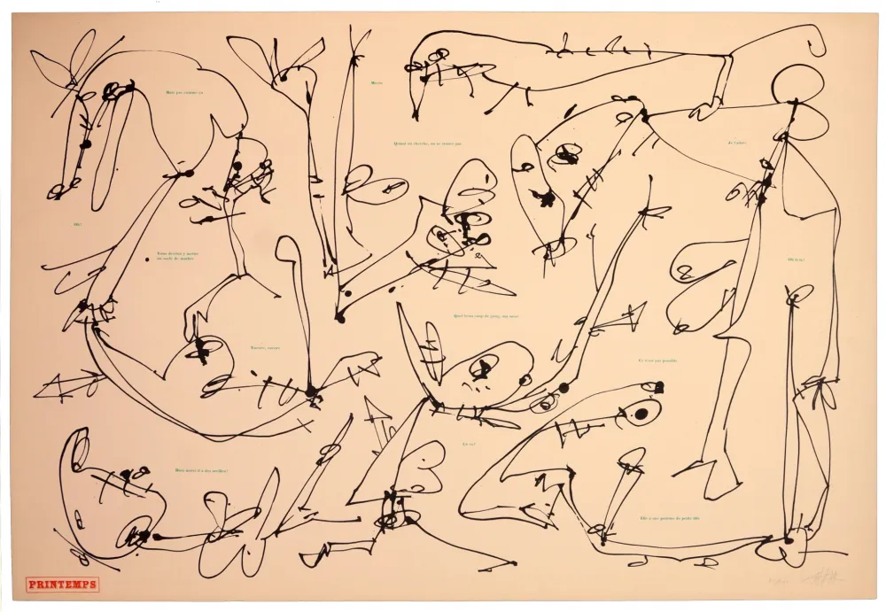 油毡版画 Saura - Les quatre saisons, Printemps