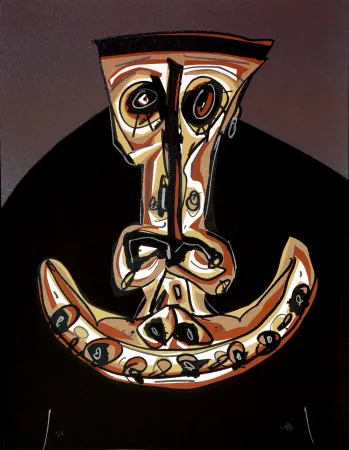 石版画 Saura - Melanchton II, Une chaire d'ombre