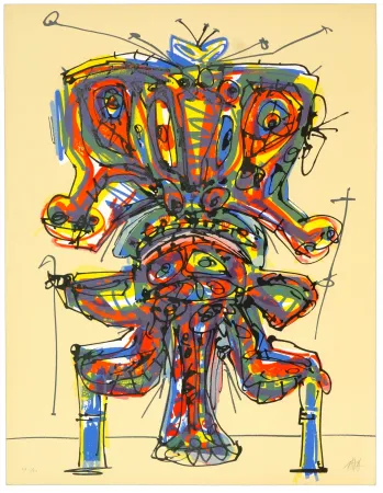 石版画 Saura - Mendigo