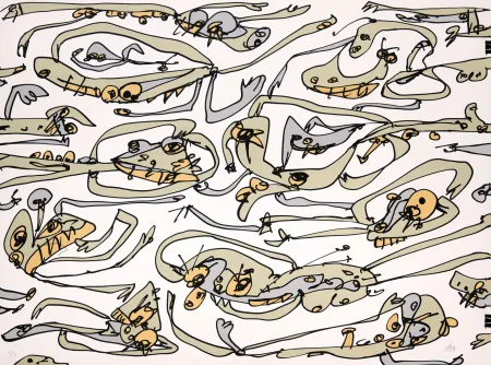 石版画 Saura - Péchés capitaux 7 Paresse 