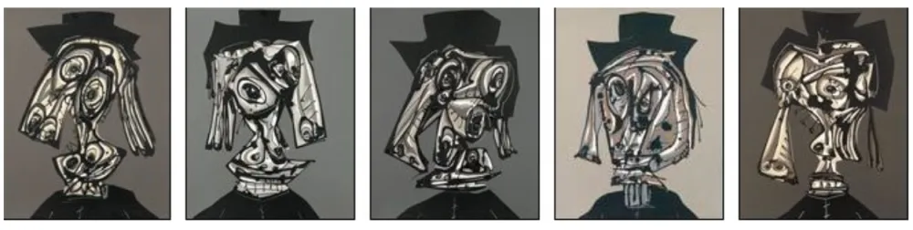 石版画 Saura - Portfolio Dora Maar Visitada I, II, III, IV, V