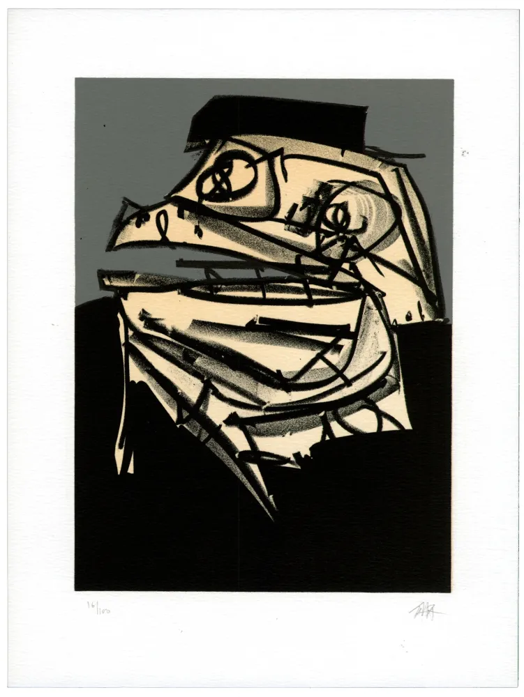 石版画 Saura - Portrait IX