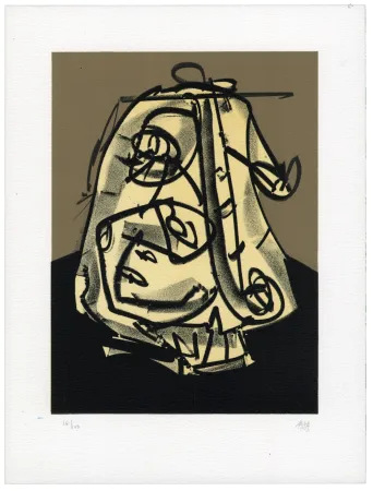 石版画 Saura - Portrait V