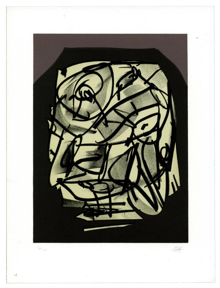 石版画 Saura - Portrait VI