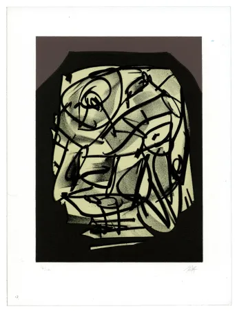 石版画 Saura - Portrait VI