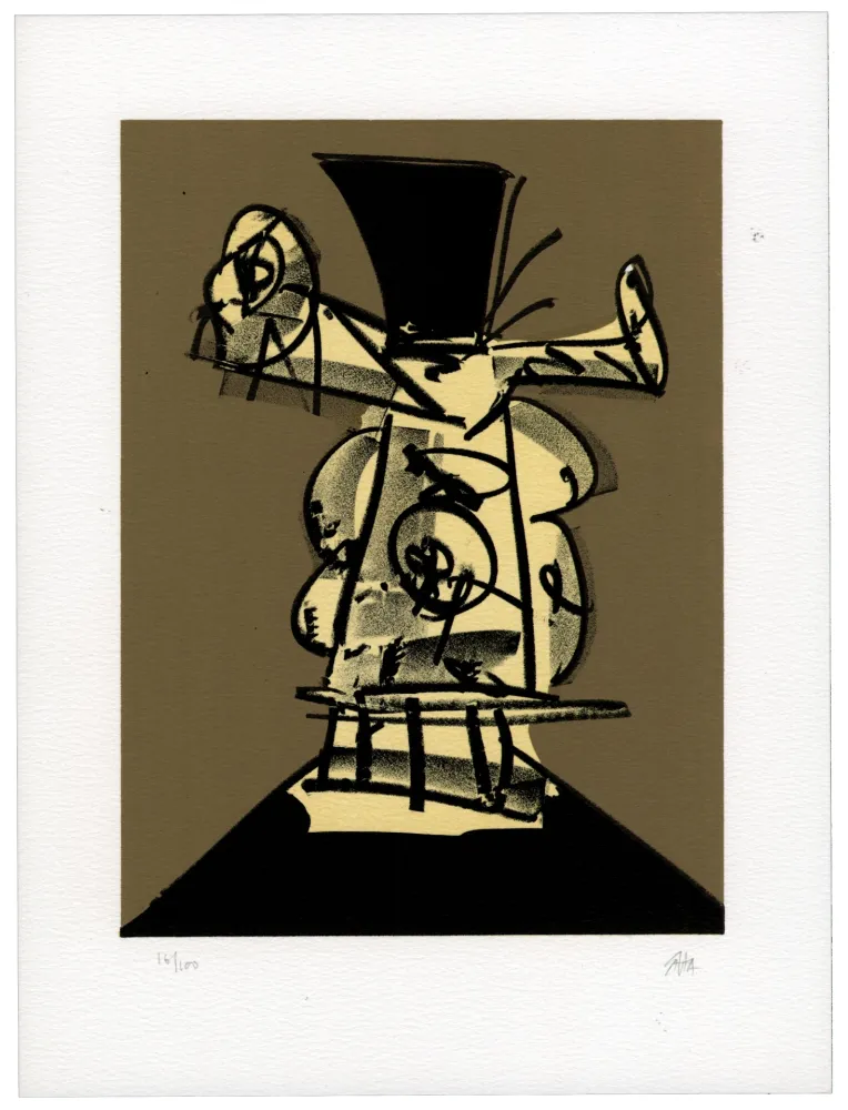 石版画 Saura - Portrait VIII