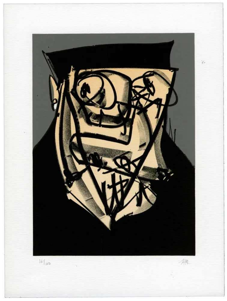 石版画 Saura - Portrait XIV