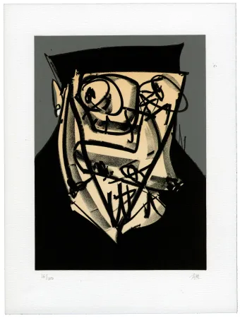 石版画 Saura - Portrait XIV