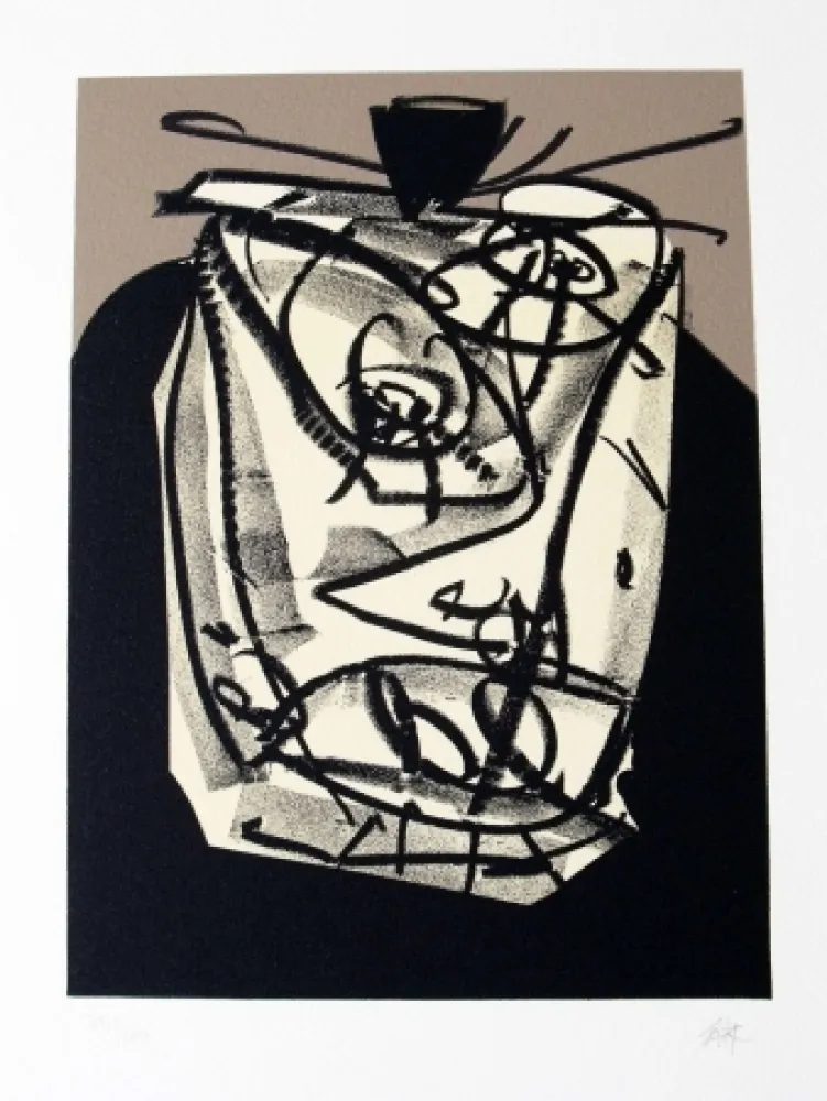 石版画 Saura - Retrato