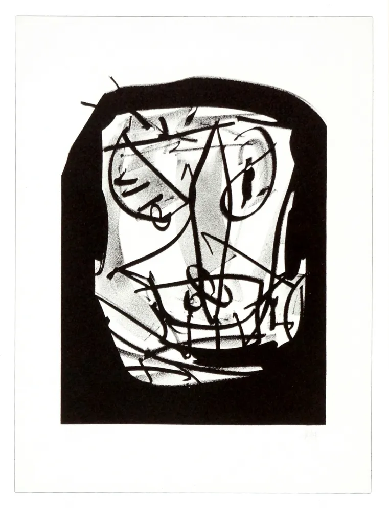 石版画 Saura - Retrato