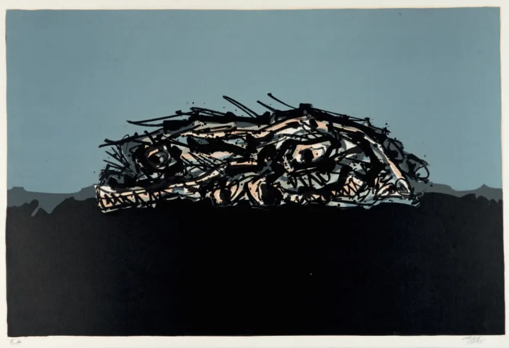 石版画 Saura - Retrato imaginario de Goya