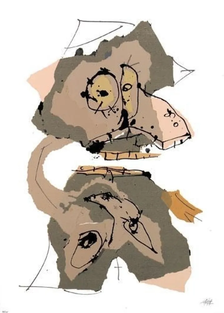 石版画 Saura - Sans titre