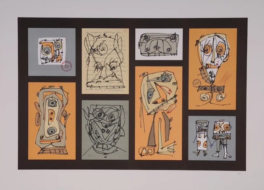 石版画 Saura - Serie abierta VI