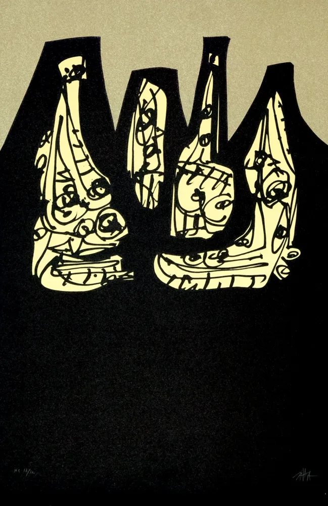 石版画 Saura - Si, Mi, La, Ré