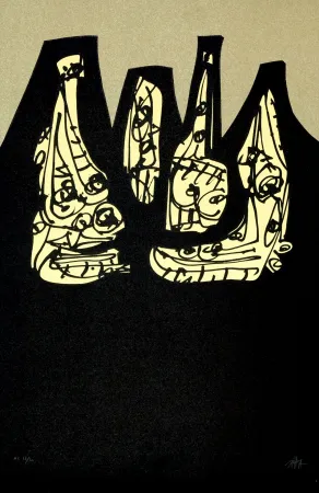 石版画 Saura - Si, Mi, La, Ré