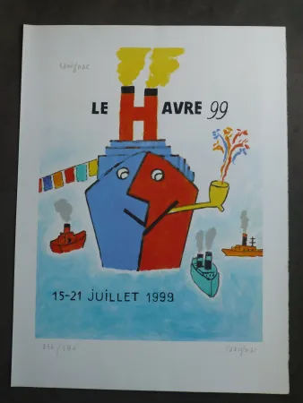 石版画 Savignac - Le Havre 1999