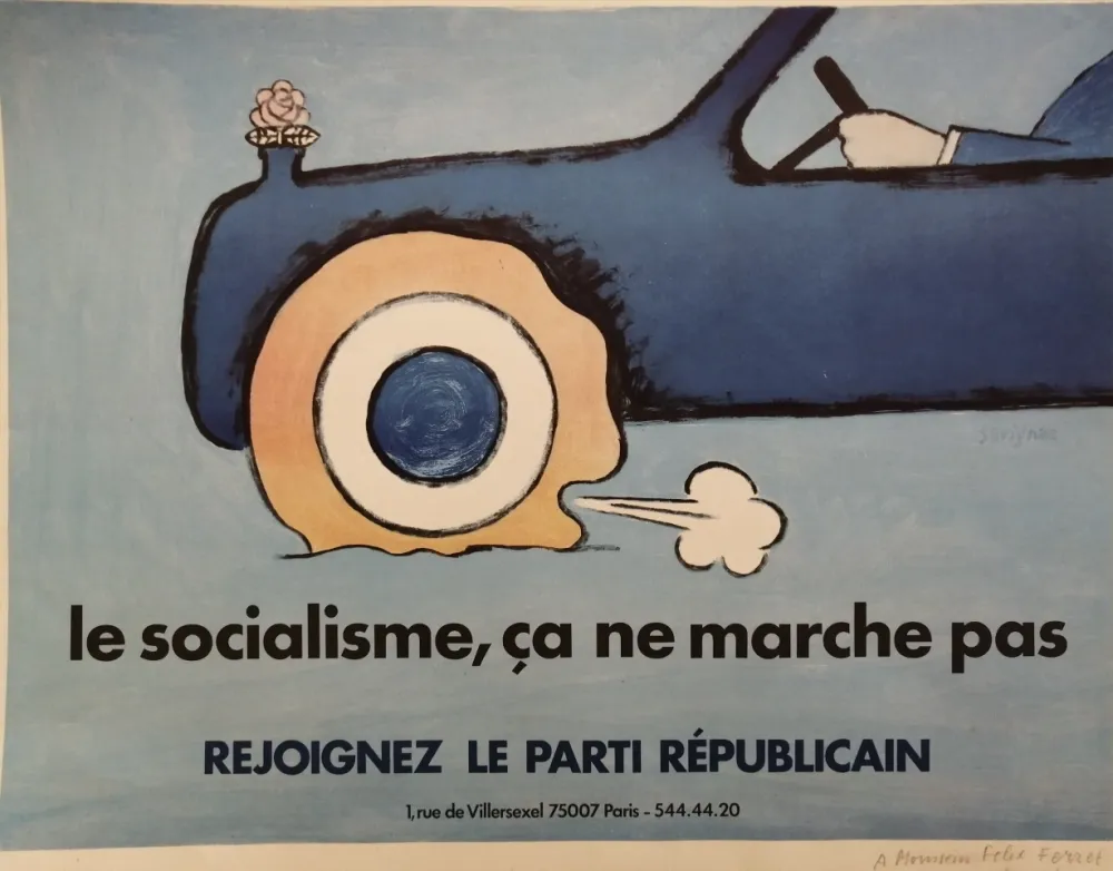 石版画 Savignac - Le Socialisme, ça ne marche pas