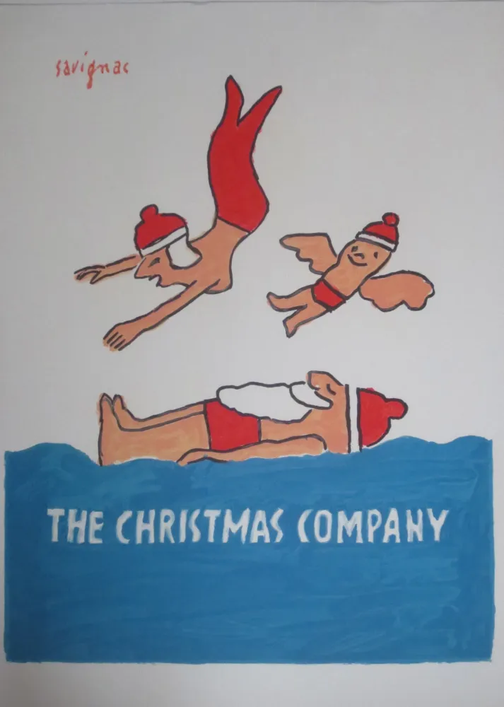 石版画 Savignac - The christmas company