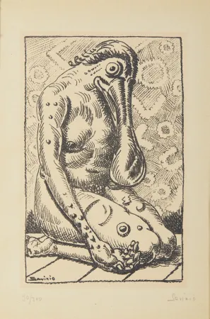 石版画 Savinio - Alberto Savinio (1891–1952) – Da la nostra anima – Lithograph on paper – 1944