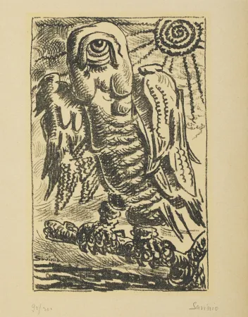 石版画 Savinio - Alberto Savinio (1891–1952) - Da la nostra anima - Lithograph on paper - 1944