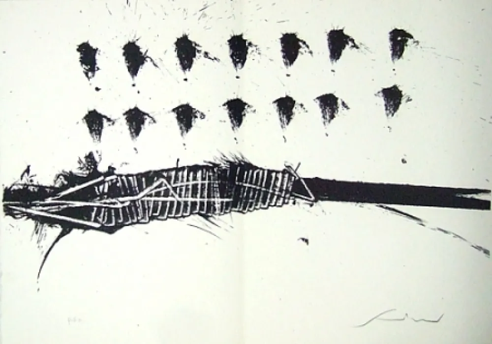 石版画 Scanavino - A mezzo della notte