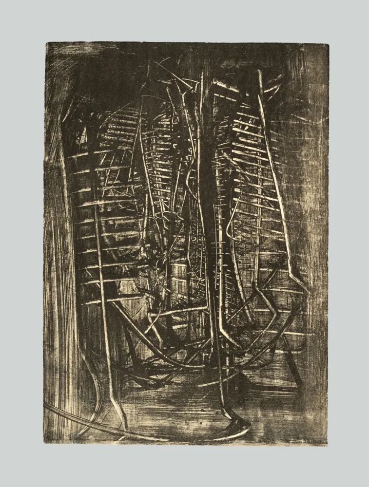 石版画 Scanavino - Composizione