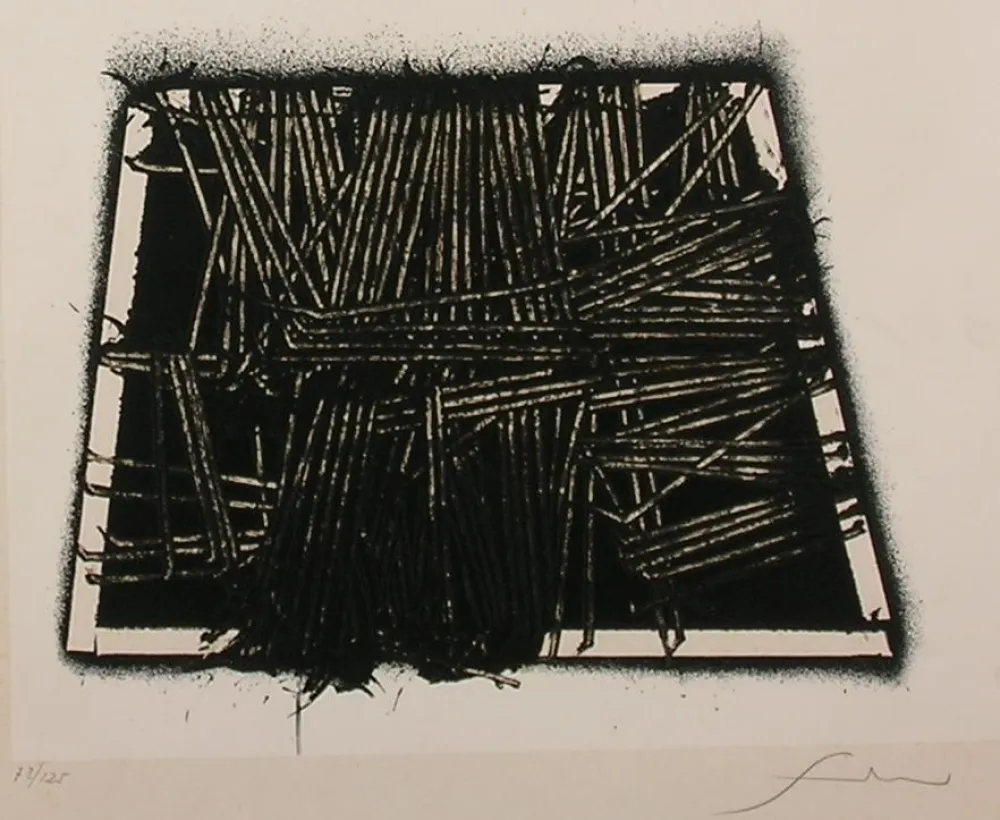 石版画 Scanavino - SENZA TITOLO