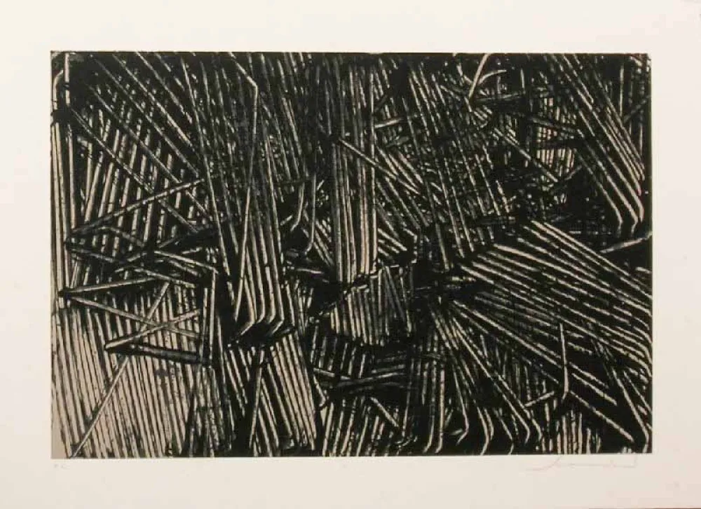 石版画 Scanavino - SENZA TITOLO