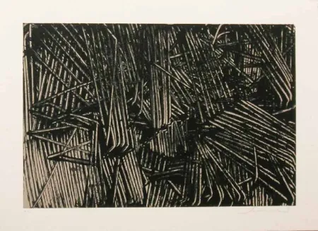 石版画 Scanavino - SENZA TITOLO