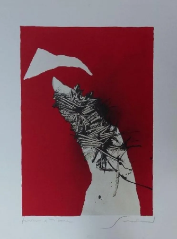 石版画 Scanavino - Senza titolo