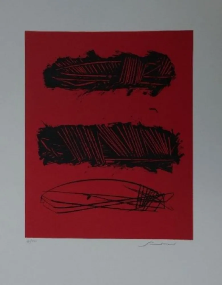 石版画 Scanavino - Senza titolo