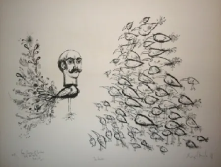 石版画 Scharf - The leader