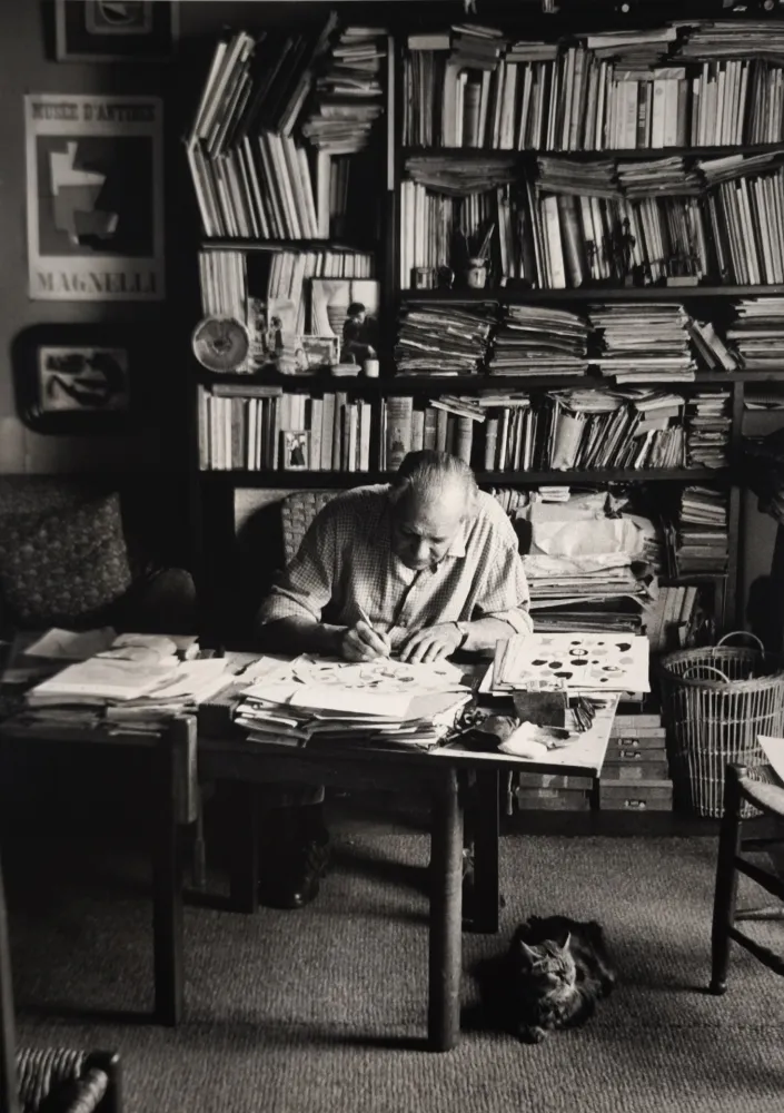 摄影 Scheidegger - Alberto Magnelli, Paris, um 1951. 