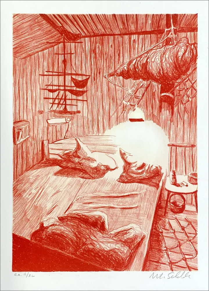 石版画 Schelde - Bedroom ships