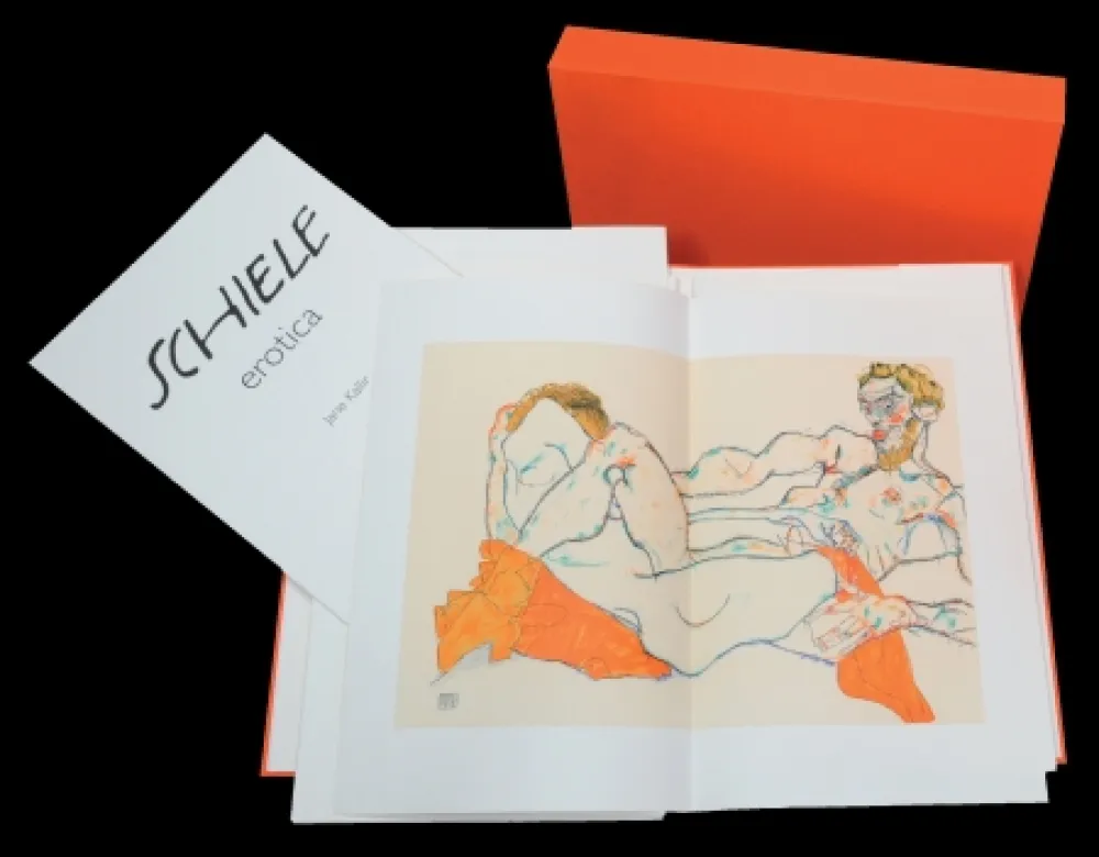 石版画 Schiele - EROTICA - Signé au crayon par / Hand-signed in pencil by JANE KALLIR
