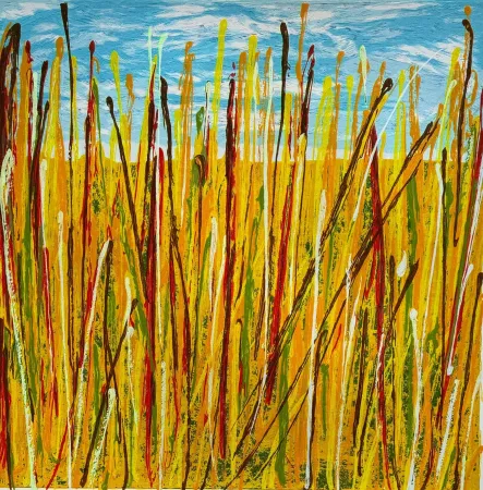 丝网印刷 Schifano - Campo di grano