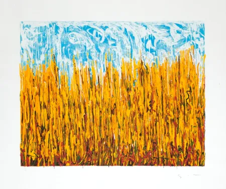 丝网印刷 Schifano - Campo di pane