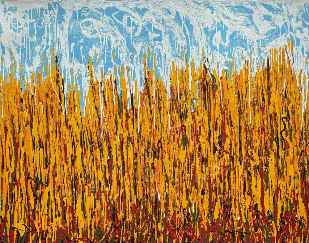 丝网印刷 Schifano - Campo di pane