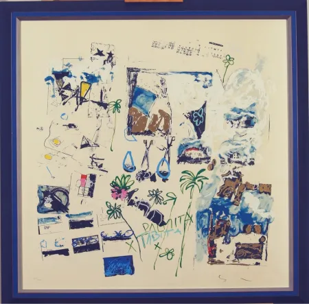 石版画 Schifano - Dicembre