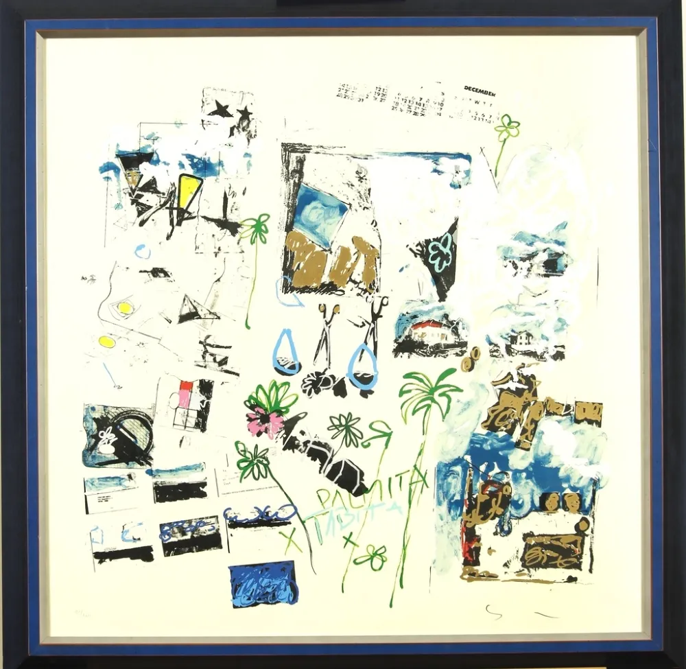 石版画 Schifano - Dicembre