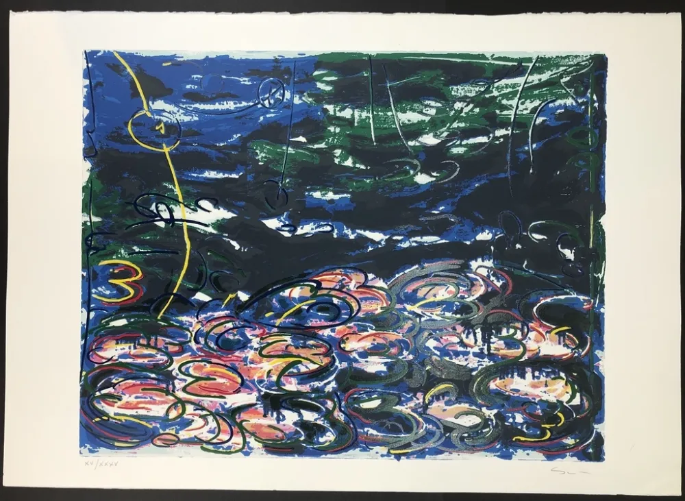 丝网印刷 Schifano - GIGLI D'ACQUA